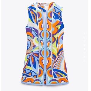 Colorful Patterned Sleeveless Dress